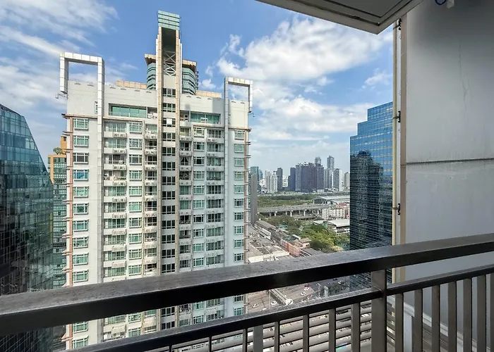 Luxurious High-rise - Ultra Fast Wifi - Mrt Petchaburi Apartamento *